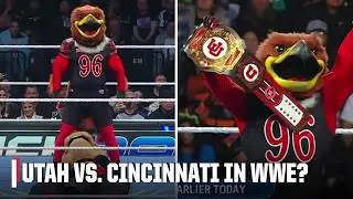 Utah's mascot hits 'The People's Wing' on Cincinnati's mascot on SmackDown 🤣 | ESPN CFB