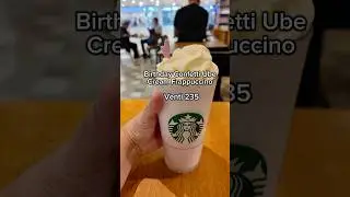 @StarbucksPhilippines1 Birthday Confetti Ube Cream Frappuccino 😋 #starbucksph #ubeflavor #review