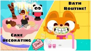 Lingokids FUN GAMES for kids! Bathroom routine, Cake decorating! Best LEARNING GAME for kids!