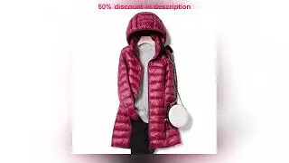 #Plus Size Winter Womens Fashionable Outerwear Down Jackets Long Light Thin Coat Puffer Jacket K