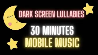 Bedtime baby dark screen instrumental lullaby | cot mobile music for babies