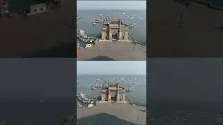 Beautiful Aerial shots of Gateway of India