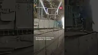 Ukrainische Drohne sprengt versteckten russischen Panzer