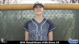 2019 Kenedi Brown UC DAVIS Pitcher Softball Skills Video - Ca Breeze