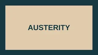 Austerity | Austerity Meaning | Pronunciation of Austerity | English Word of the Day