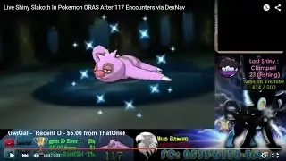 #11 - Live Shiny Slakoth In Pokemon ORAS After 117 Encounters via DexNav