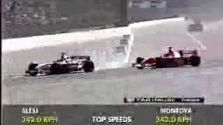 Montoya Overtakes Schumacher, Indianapolis GP 2001