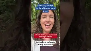 Choosing the right dental billing company! #part2 #shorts