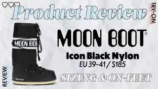 MOON BOOT Icon Nylon⏐Unboxing, Sizing & Try-On