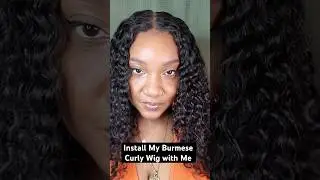 Burmese Curly Wig Install ft. OQ hair #wig #wiginstall #wiginfluencer #burmesecurly #glueless