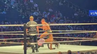 GUNTHER tried to hit the 5 Knuckle Shuffle but failed 😭 #WWETampa!