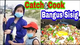 Catch&Cook Ep2 - Fishing Spot in Ajman, UAE - Bangus Sisig - Relaxing Waves Sound | CesCom ❤️ vlog39