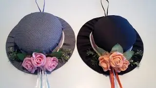 #Artesanato #chapéu #viral Como faz Chapéu  para Decoraçaõ.Utilizando papelaõ é Tecido.😱