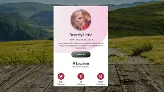 Amazing Profile Card Using Only HTML & CSS - UI Design - CodeWithTanmay