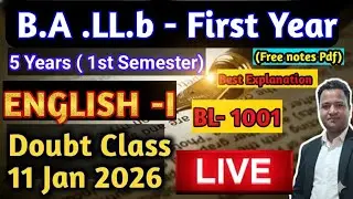 B.A.LL.b|ENGLISH|Live Doubt Class|1st Sem| First Yr|#law #ballb #llb_entrance_exam #gurujiclasses