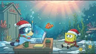 Drawing with Bluey Beneath the Sea 🌊🖌️ Cozy Lofi Beats for Study and Creative Flow