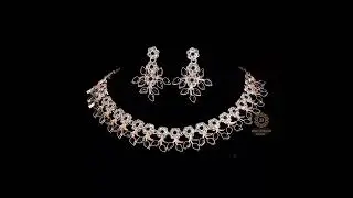 Brado jewellery Black Color  Choker Necklace Set For Women and Girls, Round White Stone jewelry