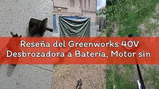 Rese&ntilde;a del Greenworks 40V Desbrozadora a Bater&iacute;a, Motor sin Escobillas, Arn&eacute;s, Altura Regulable, Anc
