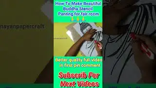 How to make Buddha stencil painting for fair room #buddha #buddhism #buddhist #vairal  #stencil