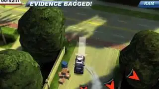 Smash Cops level #14 5 red stars collect all the evidence within the time limit walkthrough Ipad2