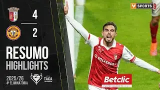 Resumo: Braga 4-2 Nacional (Ta&ccedil;a de Portugal 25/26)
