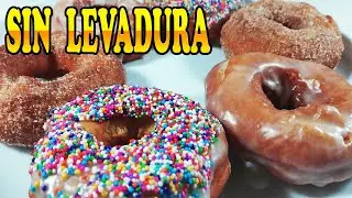 🍩🍩COMO HACER DONAS SIN LEVADURA | DONAS CON ROYAL | SIN HORNO FRITAS Y ESPONJOSAS✅😍