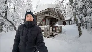 3 Days Alone in a Finnish Wilderness Cabin at -30&deg;C