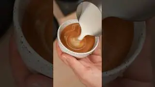 Pouring latte art with COLD milk