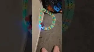 Glow-in-the-Dark Zero-G Race Track 🏁 | LED Track Toy with Wall Suction & Stunt Cars for Kids!