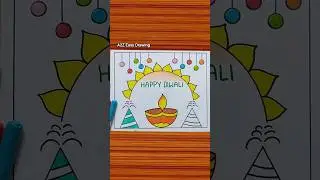 Beautiful ❤️ Happy Diwali Poster Drawing / Diwali Drawing #shorts #diwali