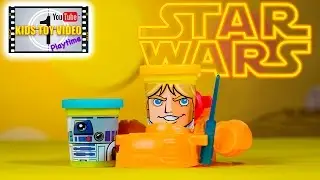 Play-Doh Star Wars Luke Skywalker and R2-D2 Can Heads adventure on Tatooine C3PO Episode 4