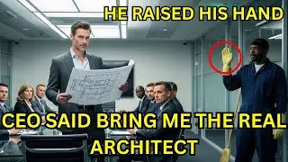 CEO Said “Bring Me the Real Architect” — Everyone Froze... Until the Janitor Raised HIS Hand!