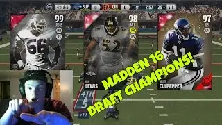 THROWBACK DRAFT CHAMPIONS! RAY LEWIS! LAWRENCE TAYLOR! - MADDEN 16 DRAFT CHAMPIONS GAMEPLAY