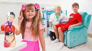 Диана и Рома изучают органы человеческого тела