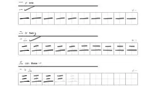 Write Number from 1 - 5 in HANZI  | Chinesebhasa