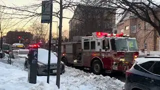 FDNY engine 281 and ladder 147 responding to an unknown call