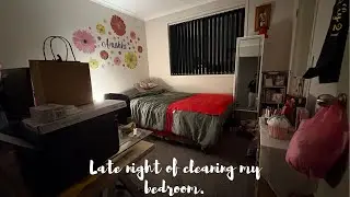 Late night of cleaning my bedroom.