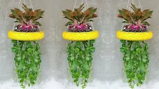 Recycle Tires to Make Great Hanging Flower Pots For Garden | Sky Garden