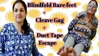 Hogtie Duct Tape Escape || Blindfold Bare Feet hogtie challenge || Social Awareness Act