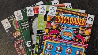 &pound;25 Mix of &pound;5 Allwyn UK National Lottery Scratch Cards