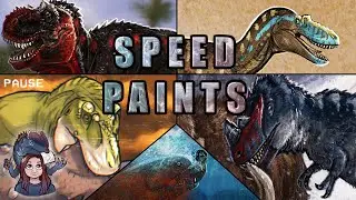 Bunch of Horror Paleoart Speedpaints