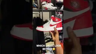 Which Laces Look Better?? Air Jordan 1 Heritage #shorts