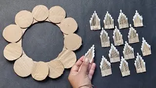 DIY Earbuds wall hanging craft/Best out of waste craft using earbuds/Wall hanging craft ideas 