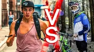 DOWNHILL vs PARKOUR - Michi Leber vs TrailTouch