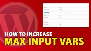 How to Increase the Max Input Vars on WordPress