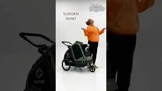 Rain cover for Hamax Pluto Dog Trailer 🌦️🐶 #biketrailer #stroller #dogtrailer