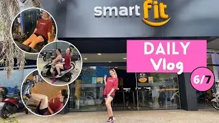 VLOG 06 | Primeira vez treinando na Smart Fit, andei de moto, rotina para emagrecer, treino de perna