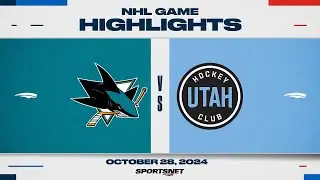 NHL Highlights | Sharks vs. Utah - October 28, 2024