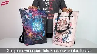 Tote Backpack - No Time Wasted For Changing Bag With Custom Print Tote Backpack!