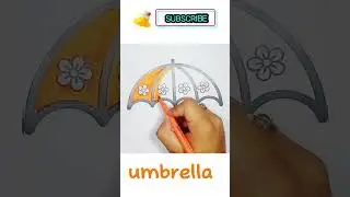 U For Umbrella ☔ | Beautiful and Creative drawing🌈🎨 | @Colouringday  .
